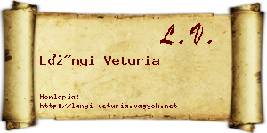 Lányi Veturia névjegykártya